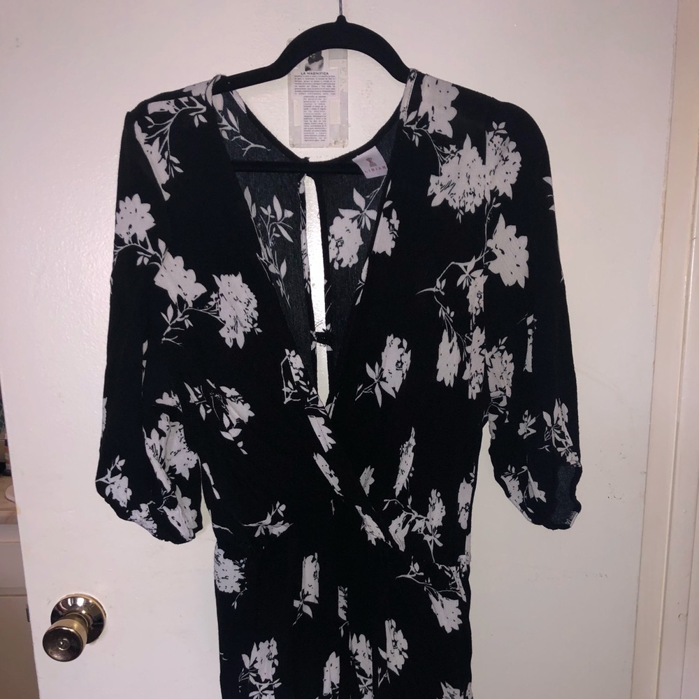 Black and white romper